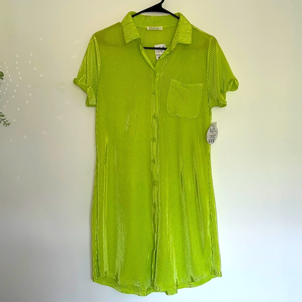 Button Up Collar Dress